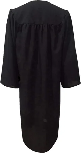 Vista 3 de Bata de coro negra para adultos, acabado mate, para coro, clérigo, religioso