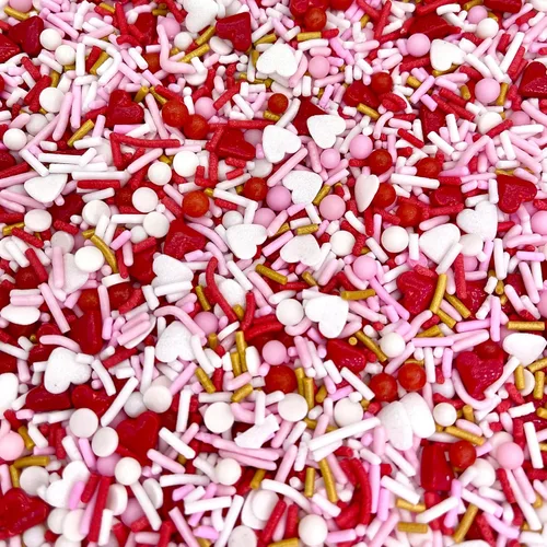 Vista 2 de Manvscakes Mezcla de espolvoreo para servicio de labios Gránulos de San Valentín Gránulos de galletas Gránulos para pasteles Gránulos rosa