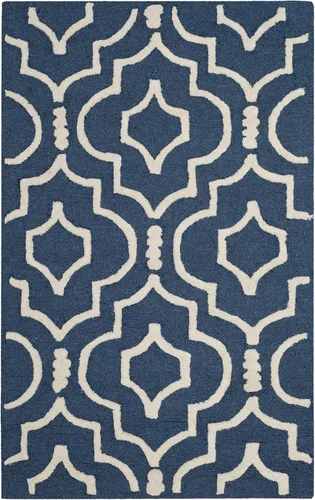 Vista 10 de SAFAVIEH Cambridge Collection - Alfombra decorativa de 2 x 3 pies, color beige y marfil, lana marroquí hecha a mano, ideal para zonas de alto