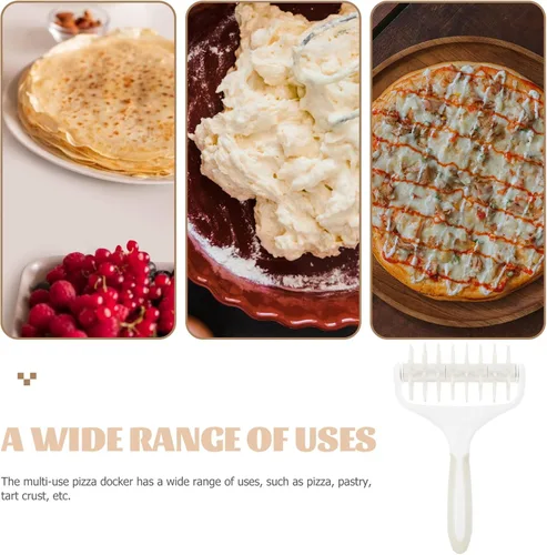 Vista 6 de SHERCHPRY Pizza Punch Pizza Roller Spikes Pan Hole Punch Pizza Docker Masa de pizza Galletas caseras Pasta de pizza Ruedas de aguja Roller Docker