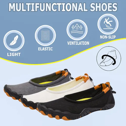 Vista 2 de YYXMS Zapatos de agua para hombres y mujeres, descalzos, de secado rápido, para pesca, buceo, caminar, navegar, surf, yoga