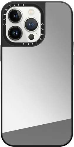 Vista 67 de CASETiFY Funda de espejo para iPhone Air [Reflejante/Compatible con Magsafe / Protección contra caídas de 4.9 pies de grado militar 1X] - Negro