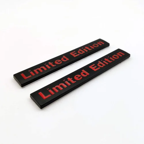 Vista 4 de 2X Emblema de Logo de Edición Limitada de Metal Cromado Insignia Auto 3D Premium Calcomanía Trasera del Maletero del Coche Calcomanía Lateral