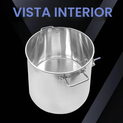 Vista 3 de CONCORD - Olla de acero inoxidable para preparar cerveza casera (accesorios sin agua) (20 cuartos de galón/5 galones)