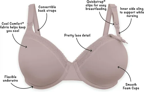 Vista 7 de Playtex Maternidad de las mujeres que forma espuma Underwire sujetador de enfermería US4959