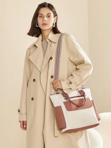 Vista 2 de CLUCI Bolsos de mano para mujer de cuero vegano, bolso bandolera grande de moda, bolso al hombro, el mejor regalo para ella