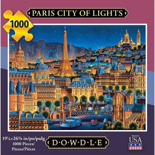 Vista 2 de Dowdle - Rompecabezas de 1000 piezas, Ciudad de las Luces de París, 1000 piezas