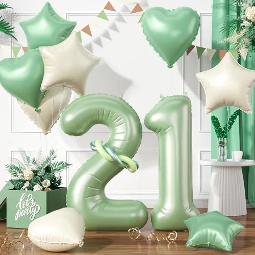 Vista 29 de Globos dorados de color champán con el número 11, globos de oro claro, globo de aluminio dorado con forma de corazón con estrella y globo largo
