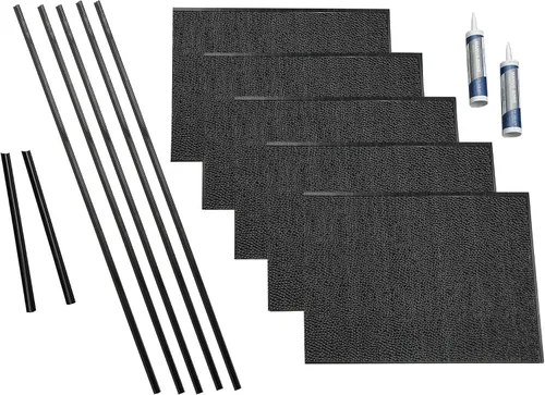 Vista 13 de FASÄDE Kit de protector contra salpicaduras de vinilo decorativo martillado de 15 pies cuadrados en bronce antiguo