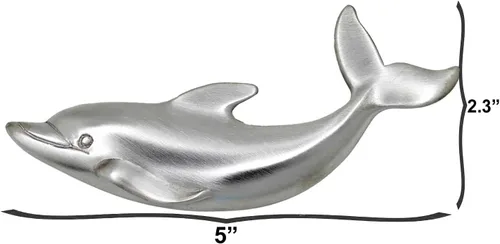 Vista 2 de Costello Coastal - Tirador de cajón Dolphin (orientado a la izquierda) Colección de herrajes de peltre