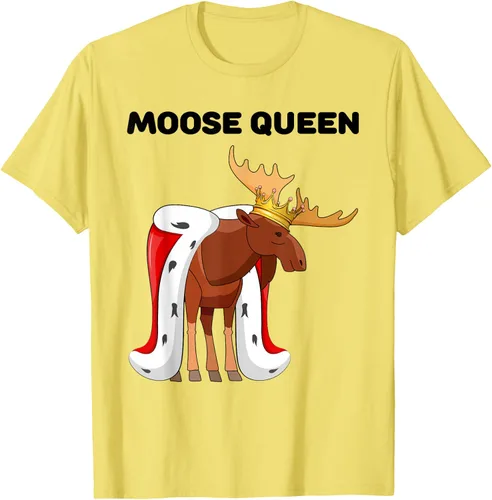 Vista 24 de Moose Queen Camiseta para niñas amantes de los alces Camiseta de alce para mujer, Blanco