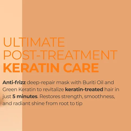 Vista 8 de Kerazon Professional Mascarilla capilar antiencrespamiento con queratina para el cuidado de la queratina, hidratante, hidratación profunda