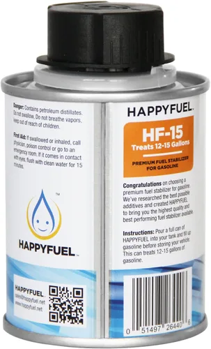 Vista 2 de Estabilizador de combustible Premium HappyFuel, antioxidante para gasolina, almacenamiento de combustible para gas, autos clásicos, botes