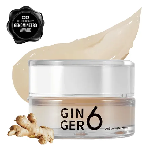 Vista 9 de Crema de agua activa para cara, 1.69 onzas líquidas, hidratante en gel hidratante ligero, crema de agua sin aceite con 76% de agua de jengibre, 10