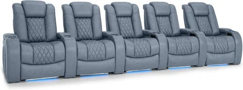 Vista 96 de Seatcraft Asiento de cine en casa Diamante Marrón Reclinable Individual