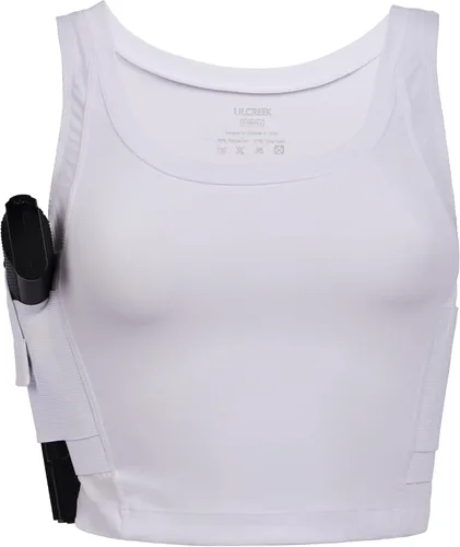 Vista 8 de Lilcreek Women's Concealed Carry Crop Tank Tops,Undercover Handgun CCW Tactical Gun Holster Shirt Clothing