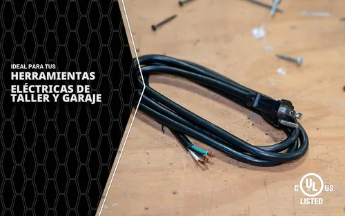 Vista 3 de Southwire Cable de Alimentación de Repuesto para Interiores - Cable Redondo Duradero de Servicio Ligero - Cable SJTW - Calibre 16 - 3 Conductores