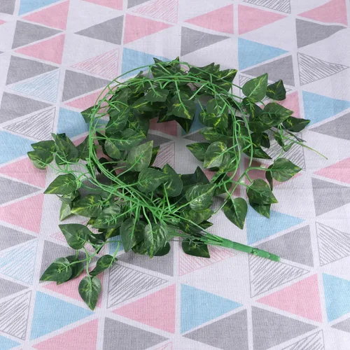 Vista 3 de Garneck Plantas suculentas, hojas falsas, hojas falsas, verdes para colgar en la pared, plantas colgantes artificiales, Scindapsus falsas, boda
