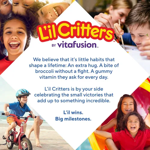 Vista 9 de L'il Critters - Gomitas probióticas para niños, 60 vitaminas gomosas para niños, con fibra prebiótica, 1 mil millones de UFC, sabores variados