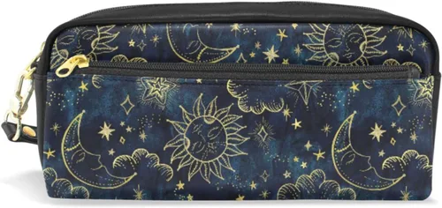 Vista 16 de Estuche portátil de gran capacidad con diseño floral de frutas de fresa, bolsa de maquillaje de piel sintética, organizador de maquillaje con asa