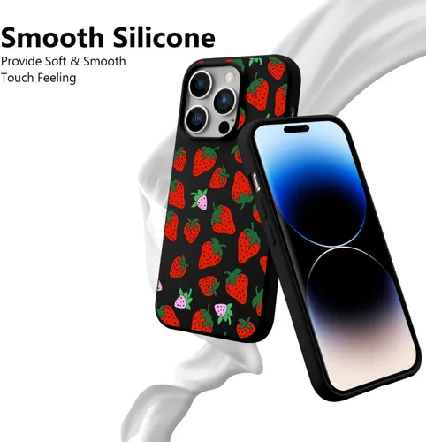 Vista 2 de JOYLAND Funda de silicona líquida compatible con iPhone 13, funda de protección suave a prueba de golpes, soporte de carga inalámbrica
