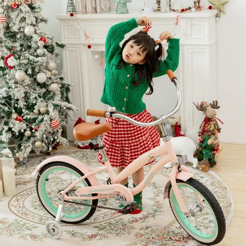 Vista 5 de ACEGER Bicicleta crucero de playa para niñas de 5 a 13 años, 16" 18" 20" 24" bicicleta de una sola velocidad para niños incluye freno contrapedal