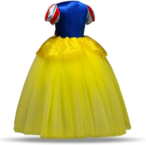 Vista 3 de Disfraz de princesa para niñas, vestido largo de noche de cumpleaños