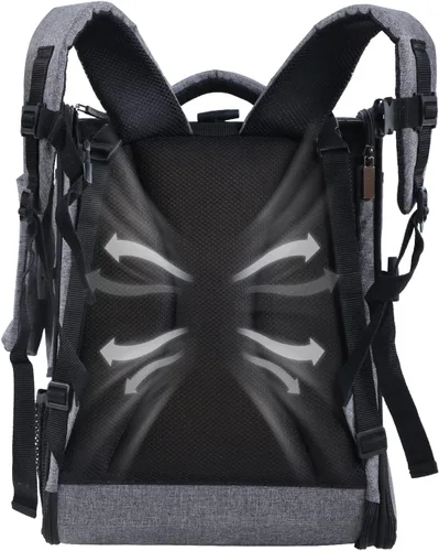 Vista 8 de Petsfit Transportador de pájaros de tamaño mediano con cuenco de acero inoxidable, mochila de loro incluye bandeja deslizante para una fácil