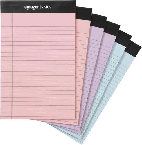 Vista 16 de Amazon Basics Bloc legal de 8.5 x 11.75 pulgadas, color canario, 72 unidades (paquete de 12), 50 hojas por bloc, 6 paquetes por caja