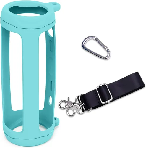 Vista 11 de LTGEM - Funda de silicona compatible con JBL FLIP 5 Altavoz Bluetooth portátil impermeable, carcasa rígida, bolsa de almacenamiento de transporte