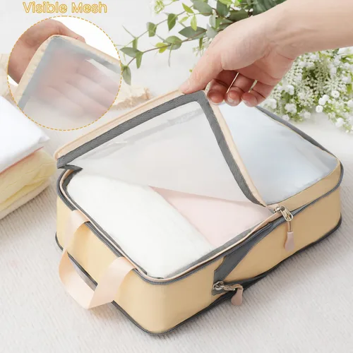 Vista 12 de BAGAIL 4 Set/6 Set Ultraligero Compresión Embalaje Cubos Organizador de Embalaje para Accesorios de Viaje Equipaje Maleta Mochila