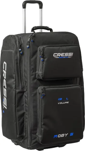 Vista 10 de Cressi Strong Capacity Roller Luggage Bag with Backpack Straps - Moby 5 designed in Italy