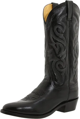 Vista 6 de Dan Post - Botas casual de puntera redonda y estrecha para hombre, con bordado, de Milwaukee, de pantorrilla media - Negro Cereza Negra