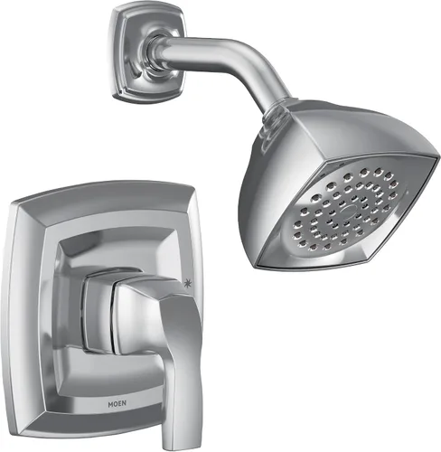 Vista 9 de Moen UT2692EPBG Voss Collection M-CORE 2-Series Kit de molduras de ducha con 1 mango, requiere válvula, oro cepillado