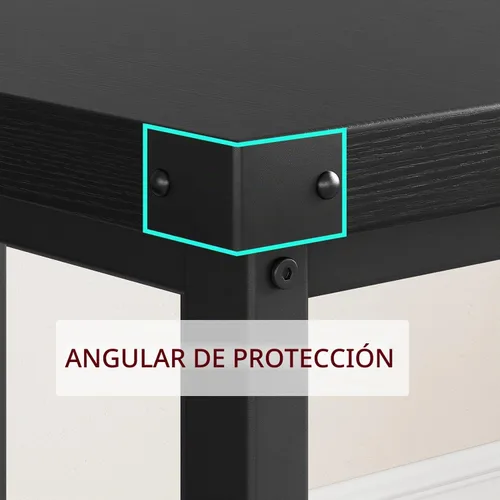 Vista 8 de Juego de mesa de comedor para 4 personas con 2 bancos, juego de mesa de cocina de 3 piezas, juego de comedor que ahorra espacio para cocina, Negro