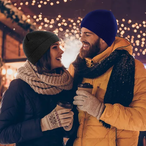 Vista 7 de Cooraby Gorro Beanie de Invierno Cálido Sombreros de Punto Suave para Hombres o Mujeres