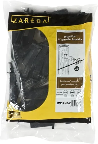 Vista 3 de Zareba IW5XNY-Z - Aislador extensor de clavo de 5 pulgadas, 25 por bolsa