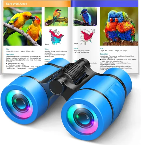 Vista 13 de Juguetes para niños de 3 a 8 años: prismáticos para niños con manual de observación de aves 4 5 6 7 8 años niños niñas regalos de Navidad