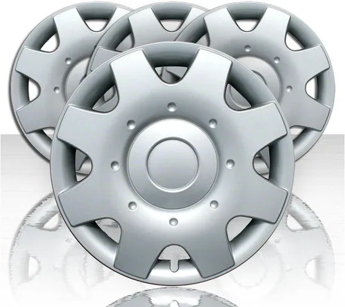 Vista 2 de Juego de 4 tapacubos plateados de 16" para Volkswagen Beetle 1998-01