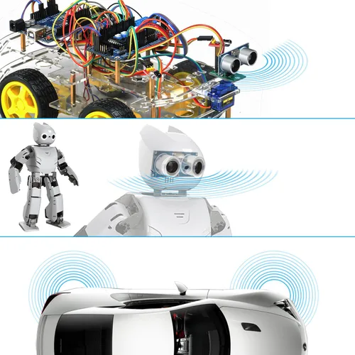 Vista 3 de Smraza Módulo ultrasónico HC-SR04 Sensor de distancia con 2 unids soporte de montaje para Arduino R3 MEGA mega2560 Duemilanove Nano Robot XBee ZigBee