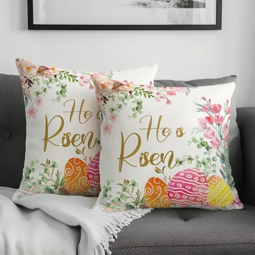 Vista 152 de Juego de 2 fundas de almohada de 16 x 16 pulgadas, diseño patriótico de bandera estadounidense con estrellas para exteriores, estilo casa de campo
