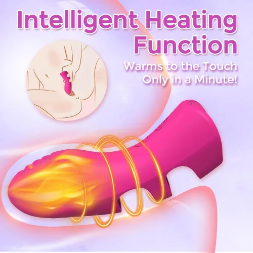 Vista 4 de Vibrador de dedo para adultos, juguetes sexuales para mujeres, juguetes adultos con 10 vibraciones y función de calentamiento, vibradores