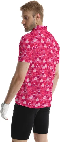 Vista 7 de Camisas polo divertidas para hombre de los años 80, camisas de golf de secado rápido que absorben la humedad, divertidas camisas polo de golf