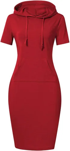 Vista 10 de MISSKY Vestido con capucha para mujer Negro&blanco