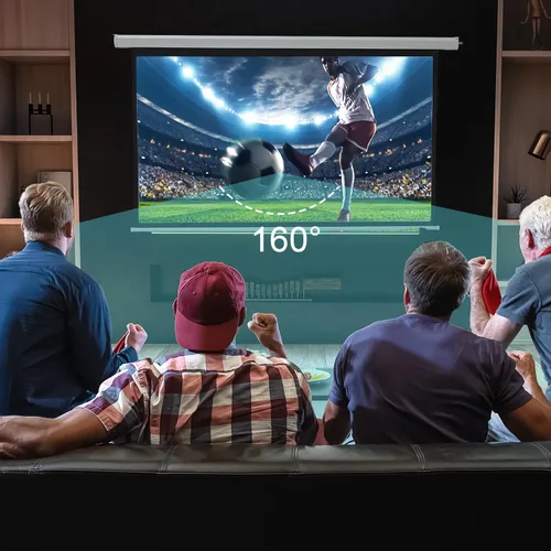 Vista 4 de YODOLLA Pantalla de Proyector Motorizada de 72", 16:9, 4K HD Desplegable Retráctil, Pantallas de Proyección Eléctricas Automáticas de Pared y Techo