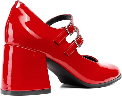Vista 3 de DREAM PAIRS Zapatos Mary Janes de tacón medio grueso con punta cuadrada para mujer