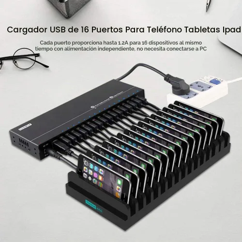 Vista 5 de A-316 - Hub industrial USB 3.0 de 16 puertos, riel DIN, 120 W 16 puertos USB3.0 120W