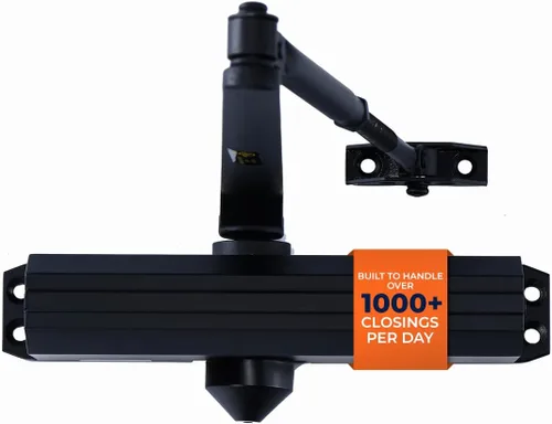 Vista 11 de Boomerang D4016 - Cierrapuertas comercial de diseño medio/resistente, múltiples opciones de montaje, cierrapuertas para zonas de alto tráfico, ADA