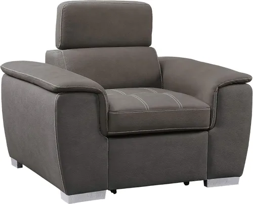 Vista 13 de Homelegance Ferriday - Tumbona convertible de 45 pulgadas, color azul