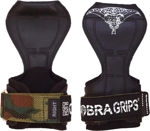 Vista 9 de Cobra Grips Weight Lifting Gloves with Adjustable Neoprene Padded Wrist Wraps - Heavy Duty Alternative to Power Lifting Hooks for Deadlifts Una goma